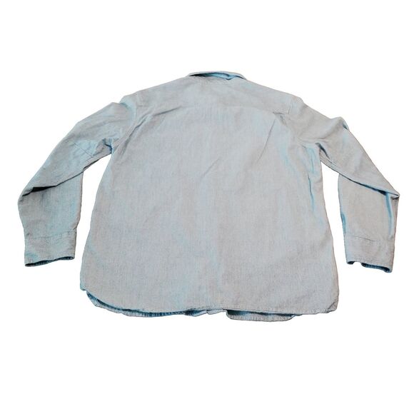 Flint and Tinder Shirt Men's Size XXL Blue Gray Selvedge Architect Slim Fit - Picture 3 of 5